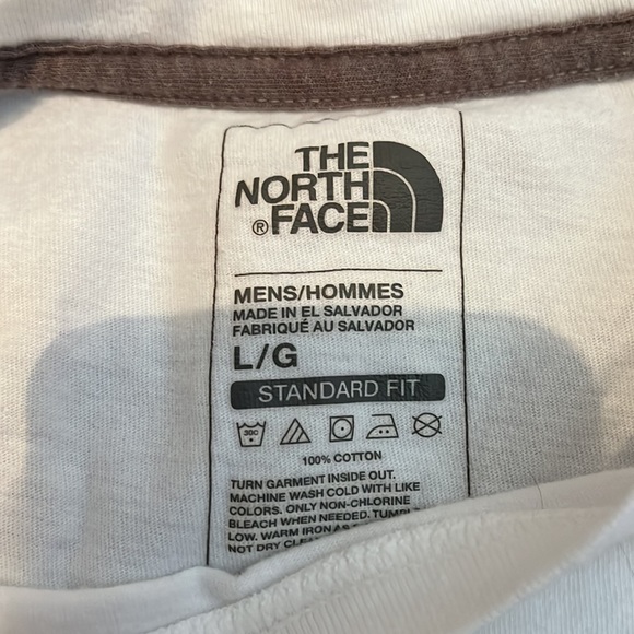 The North Face, large white tee with graphics on front. - Picture 2 of 2